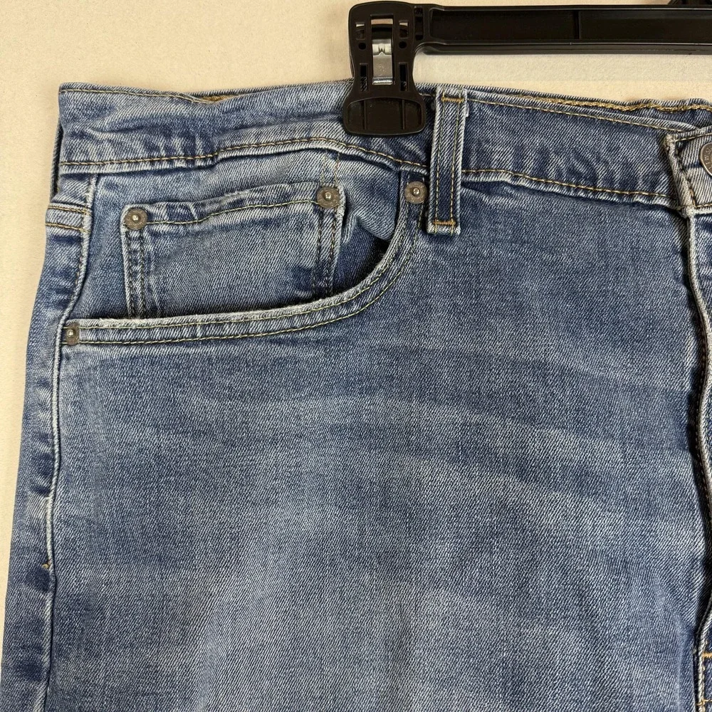 Levi's 507 Jeans Mens 42x32 Blue Medium Wash Straight Stretch WaterLess Denim